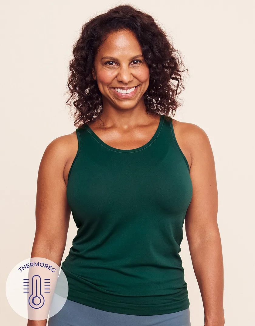 The Anytime Tank Dark Green tops bundle Model 1
