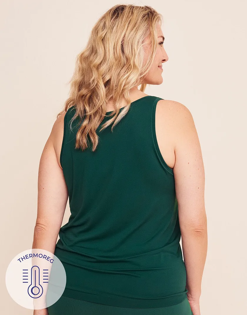 The Anytime Tank Dark Green Plus tops bundle Model 5