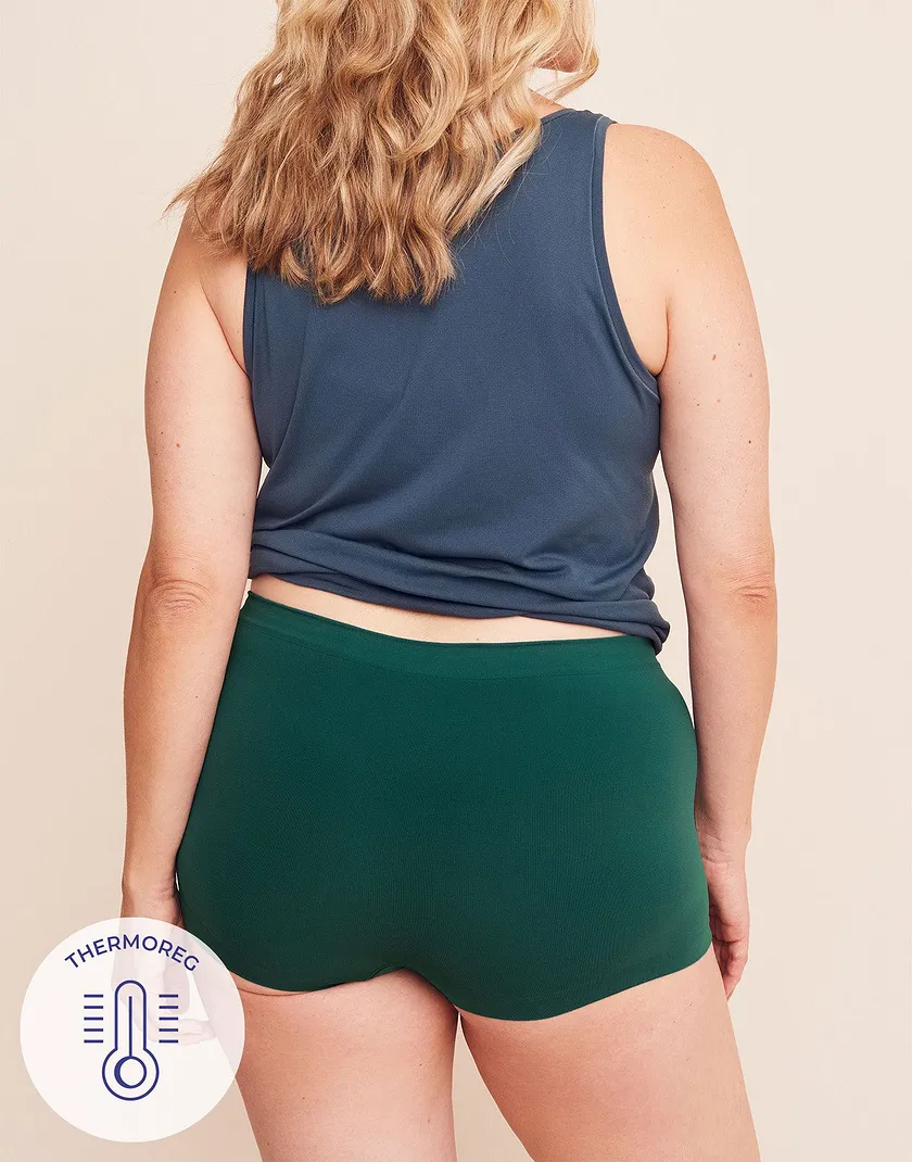 The Boy Short Boyshort Dark Green Plus panty bundle Model 2