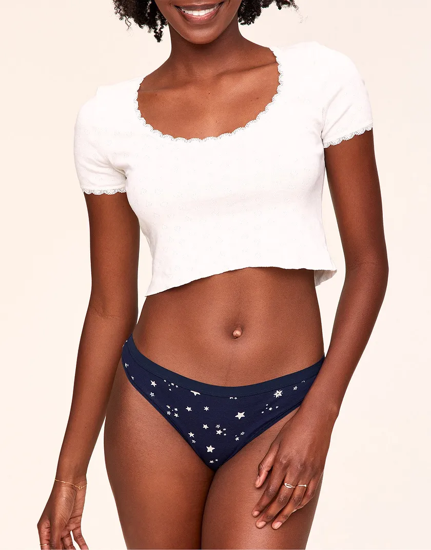 Clare Thong Novelty Blue panty bundle Model 4