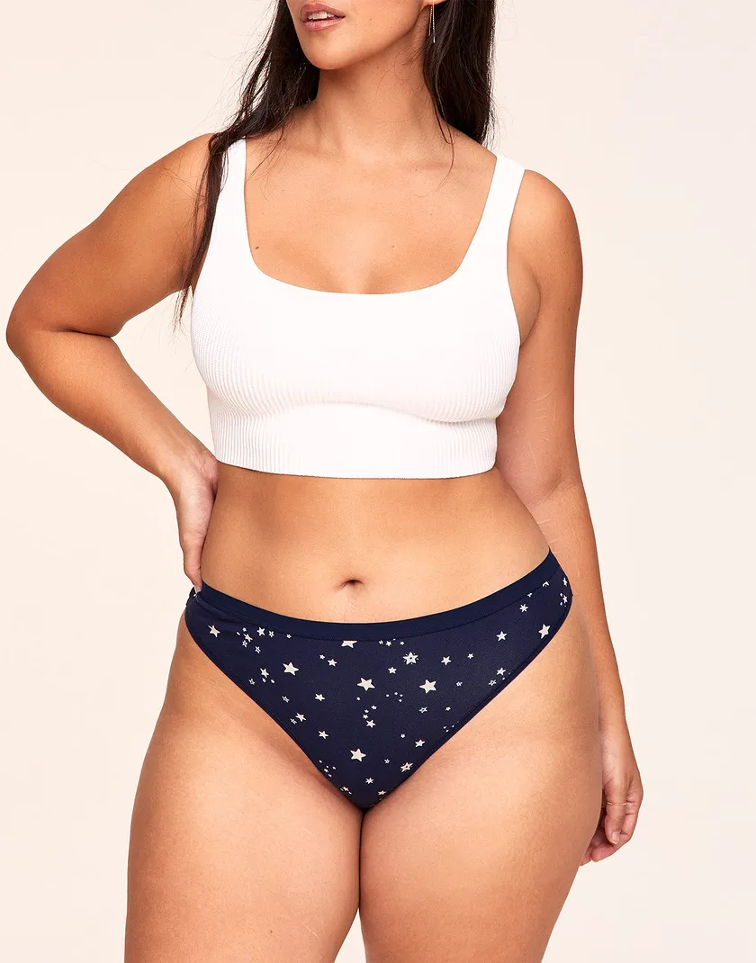 Clare Thong Novelty Blue Plus panty bundle Model 5