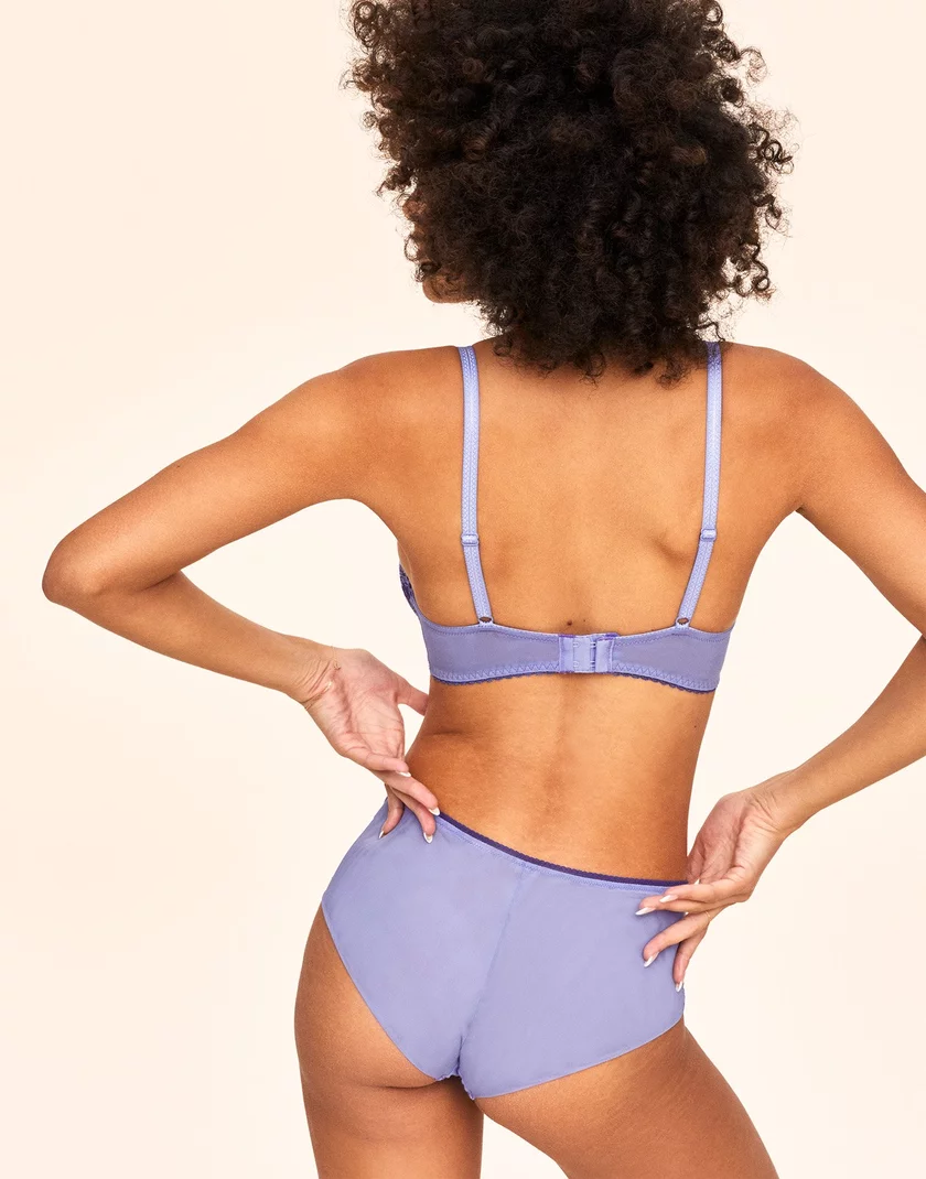 Cinthia Dark Purple Unlined bra and panty bundle Model 3
