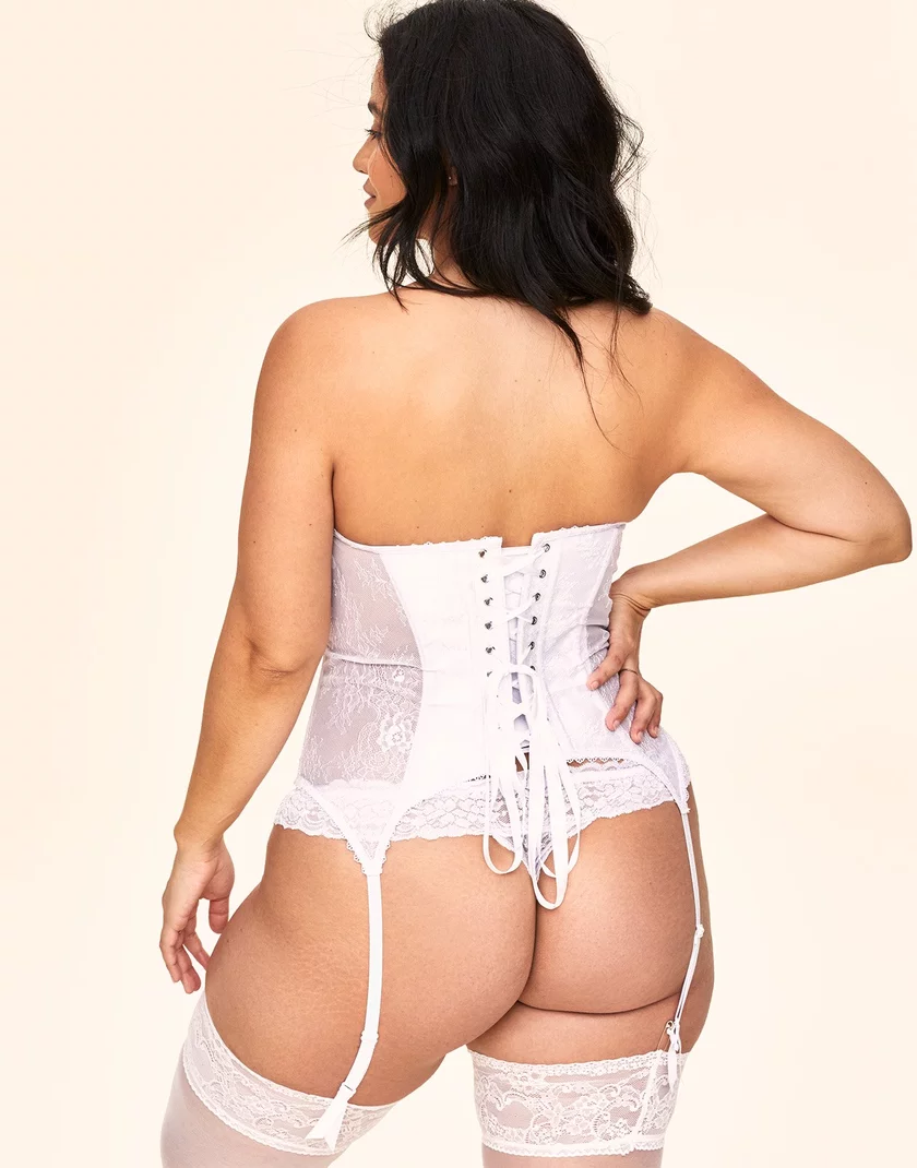 Aurora White Plus Unlined corset bundle Model 6
