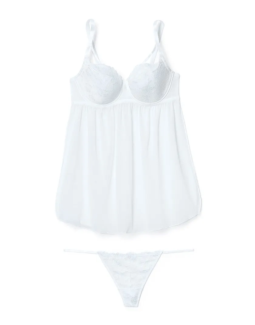 Naia White 2 Lightly Lined lingerie bundle Still 1