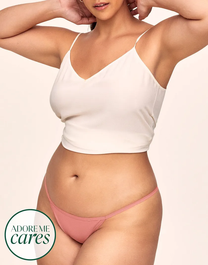 Davina G-String Medium Pink Plus panty bundle Model 1