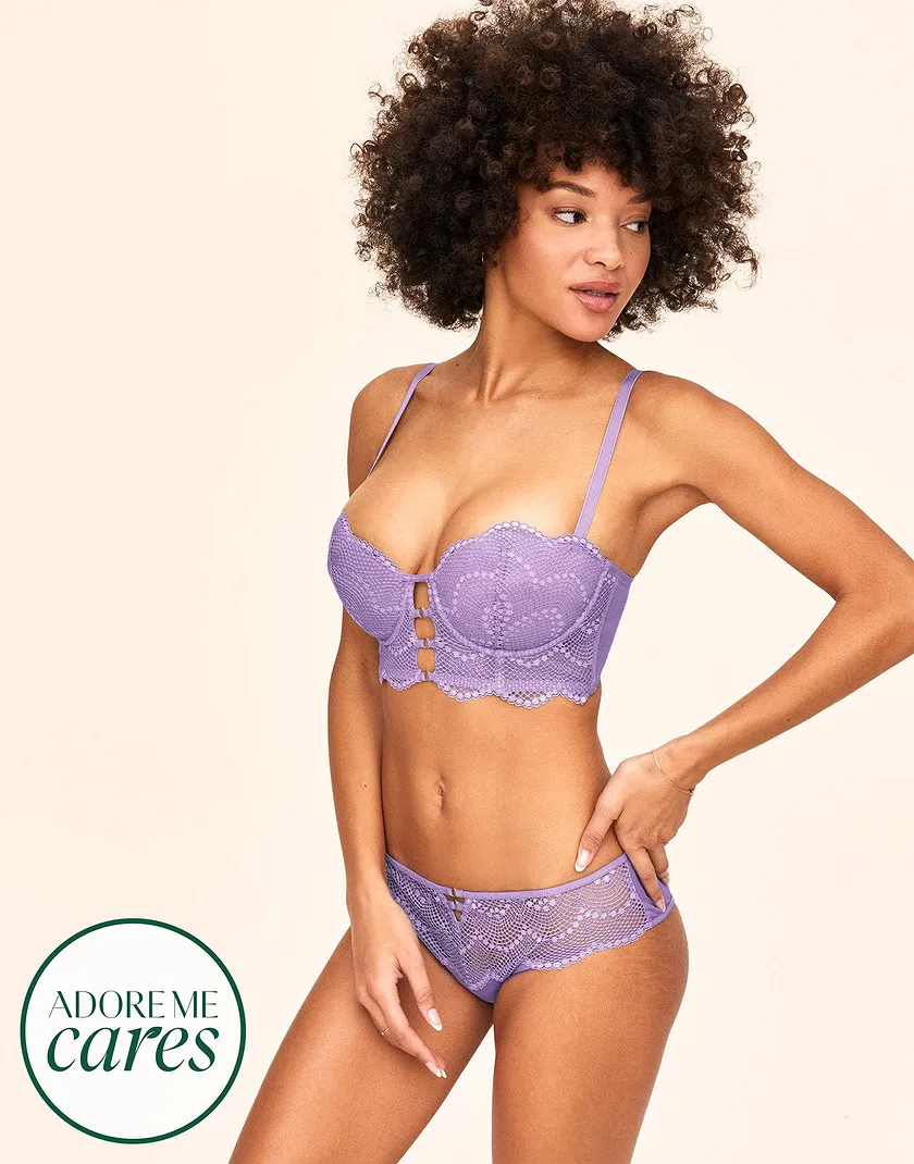 Margaritte Dark Purple 2 Push Up bra and panty bundle Model 2