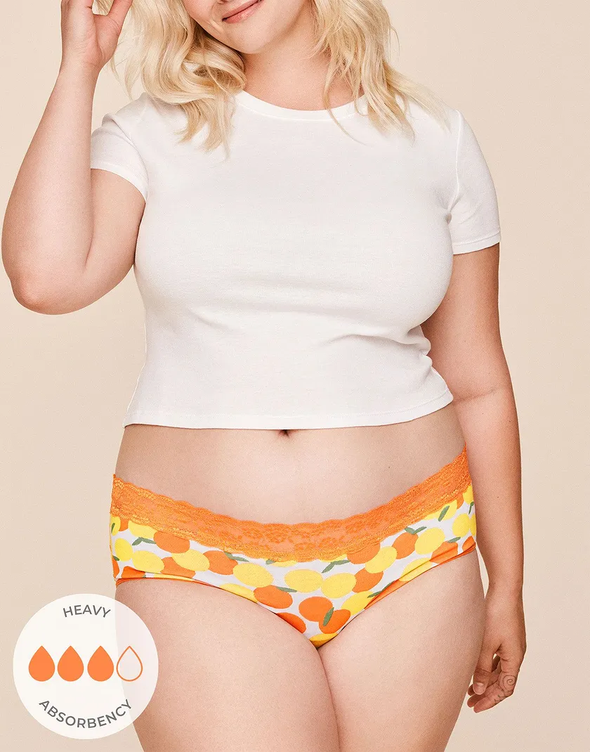 Ella Midi Brief Convo Orange Plus panty bundle Model 5