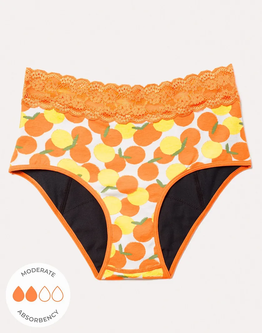 Ella Midi Brief Convo Orange panty bundle Still 3