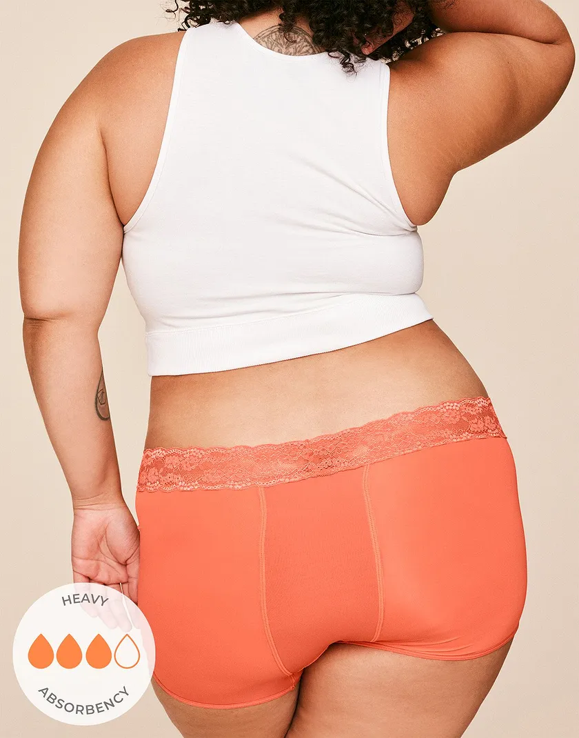 Emily Shortie Medium Orange Plus panty bundle Model 2