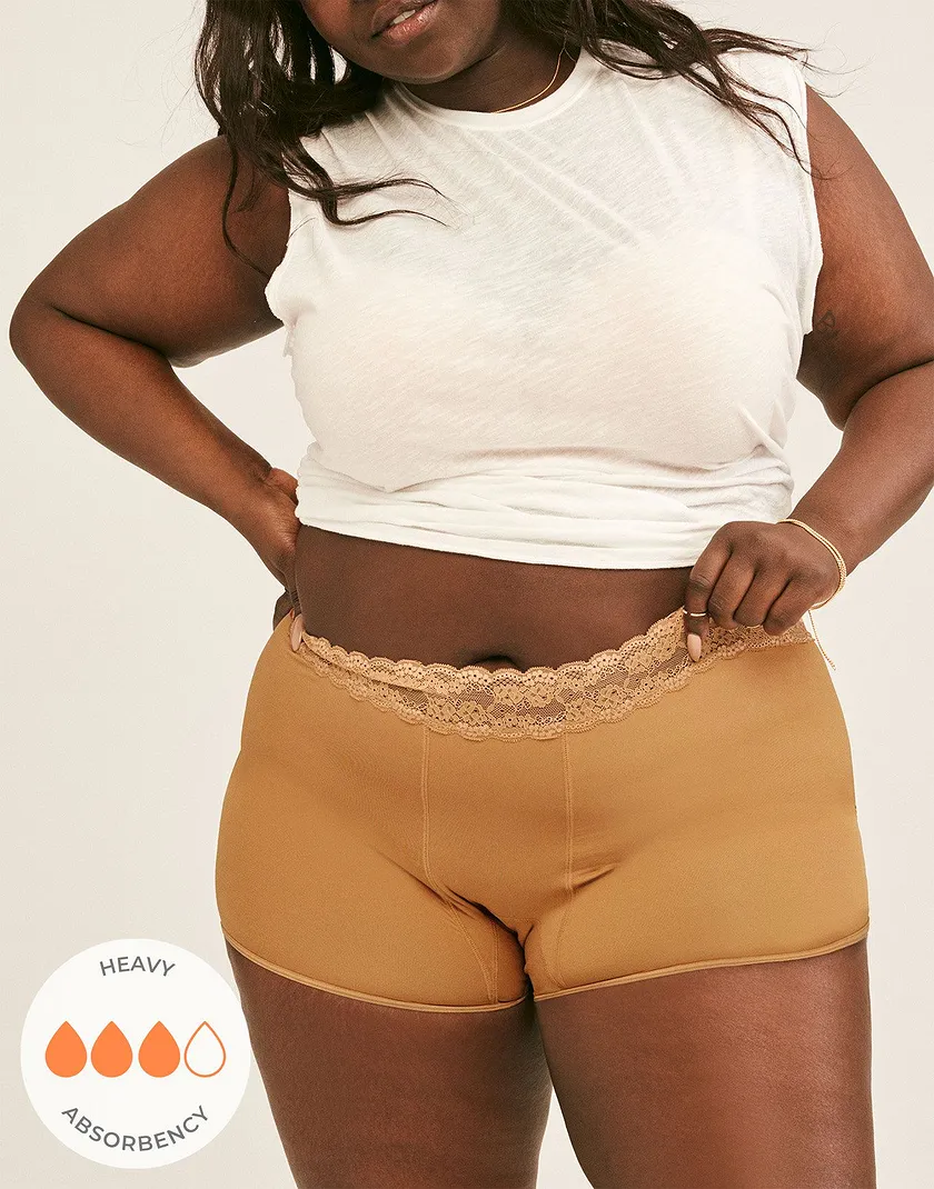 Emily Shortie Brown Plus panty bundle Model 2