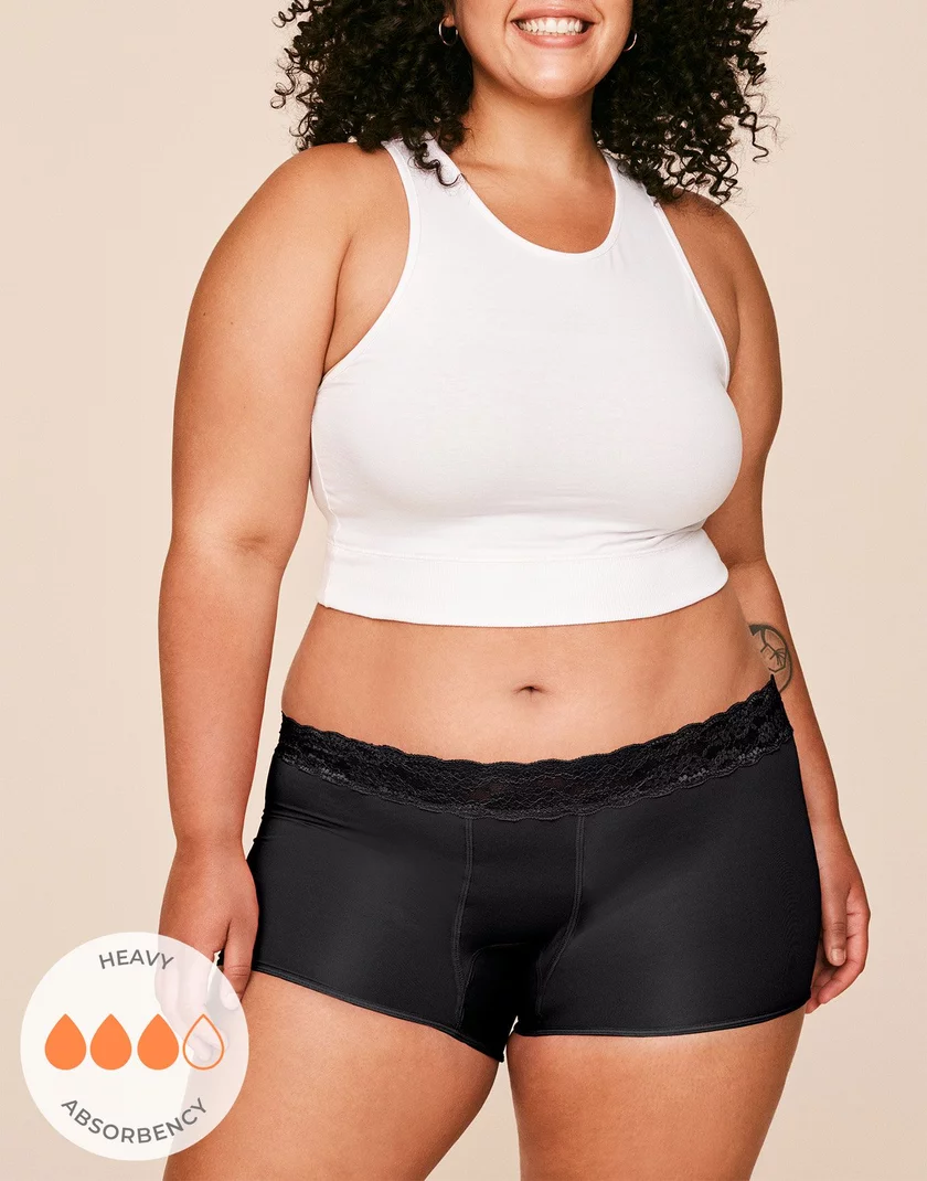 Emily Shortie Black Plus panty bundle Model 2