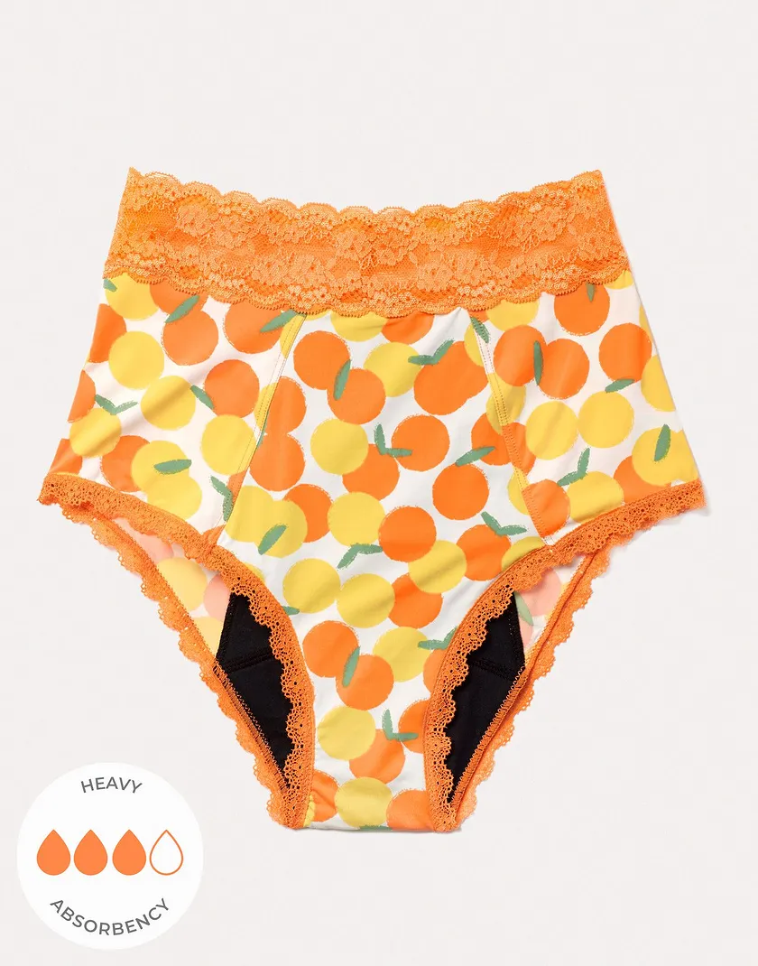 Amelia High Waisted Convo Orange panty bundle Still 3