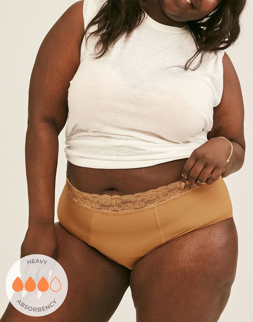Amelia High Waisted Brown Plus panty bundle Model 5