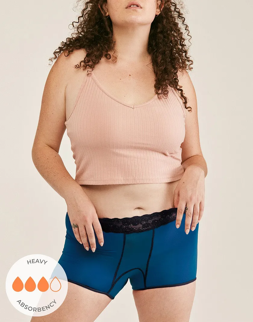 Emily Shortie Dark Blue Plus panty bundle Model 1