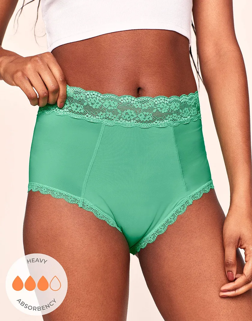 Amelia High Waisted Medium Green panty bundle Model 4