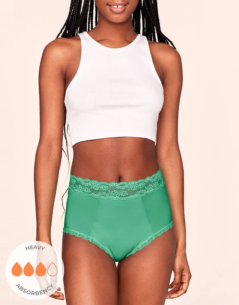 Amelia High Waisted Medium Green panty bundle Model 6