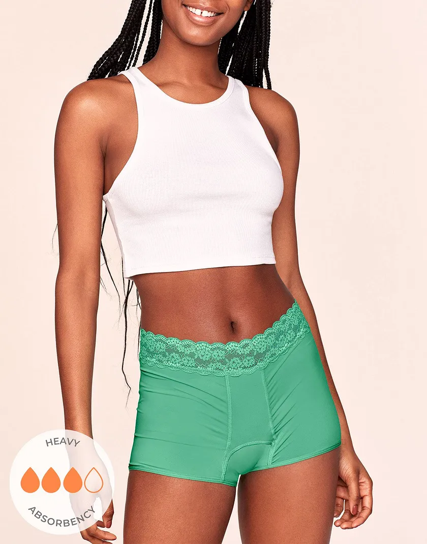 Emily Shortie Medium Green panty bundle Model 4