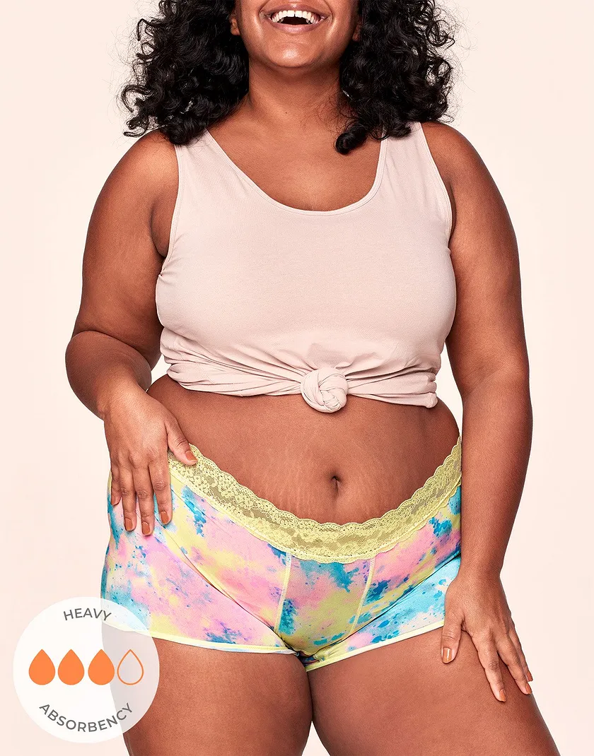 Emily Shortie Tie Dye Blue Plus panty bundle Model 2