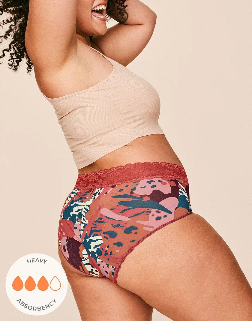 Amelia High Waisted Animal Brown Plus panty bundle Model 5