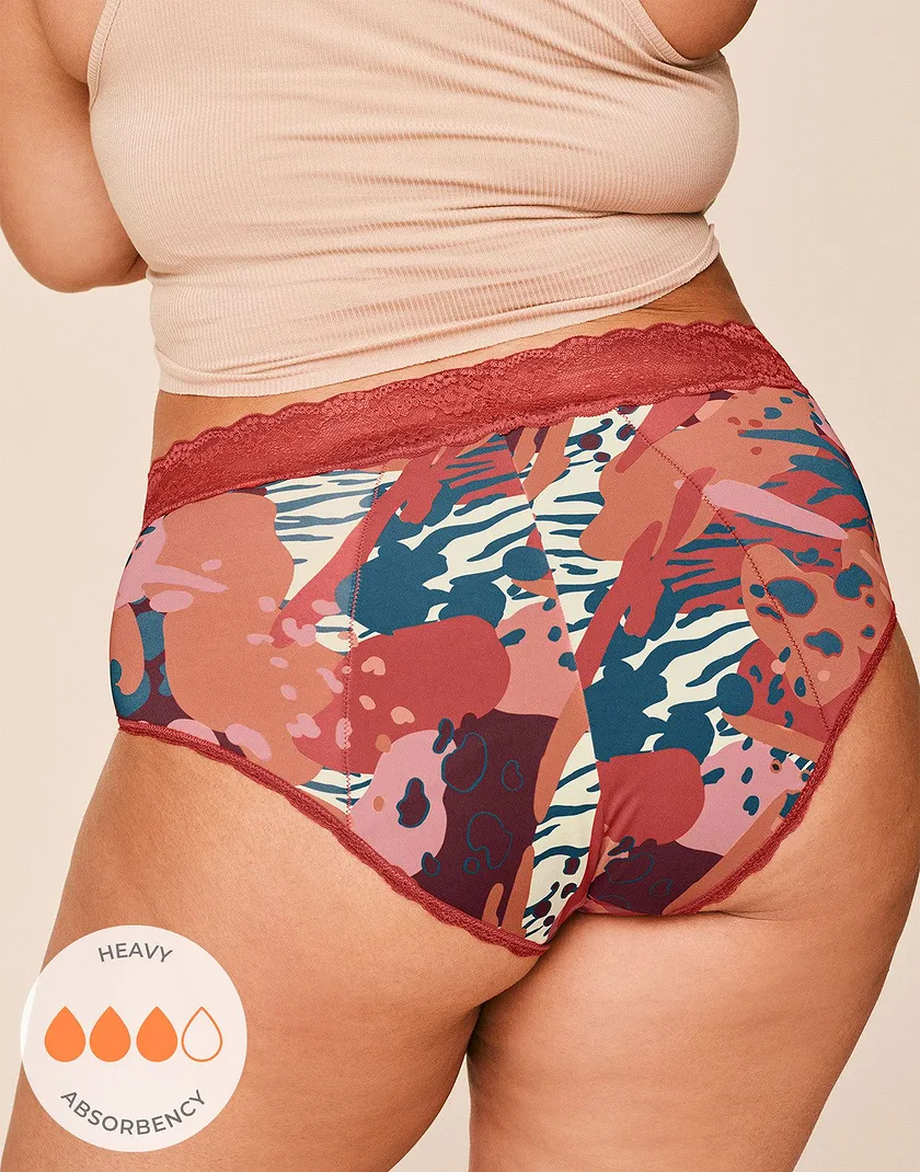 Amelia High Waisted Animal Brown Plus panty bundle Model 2