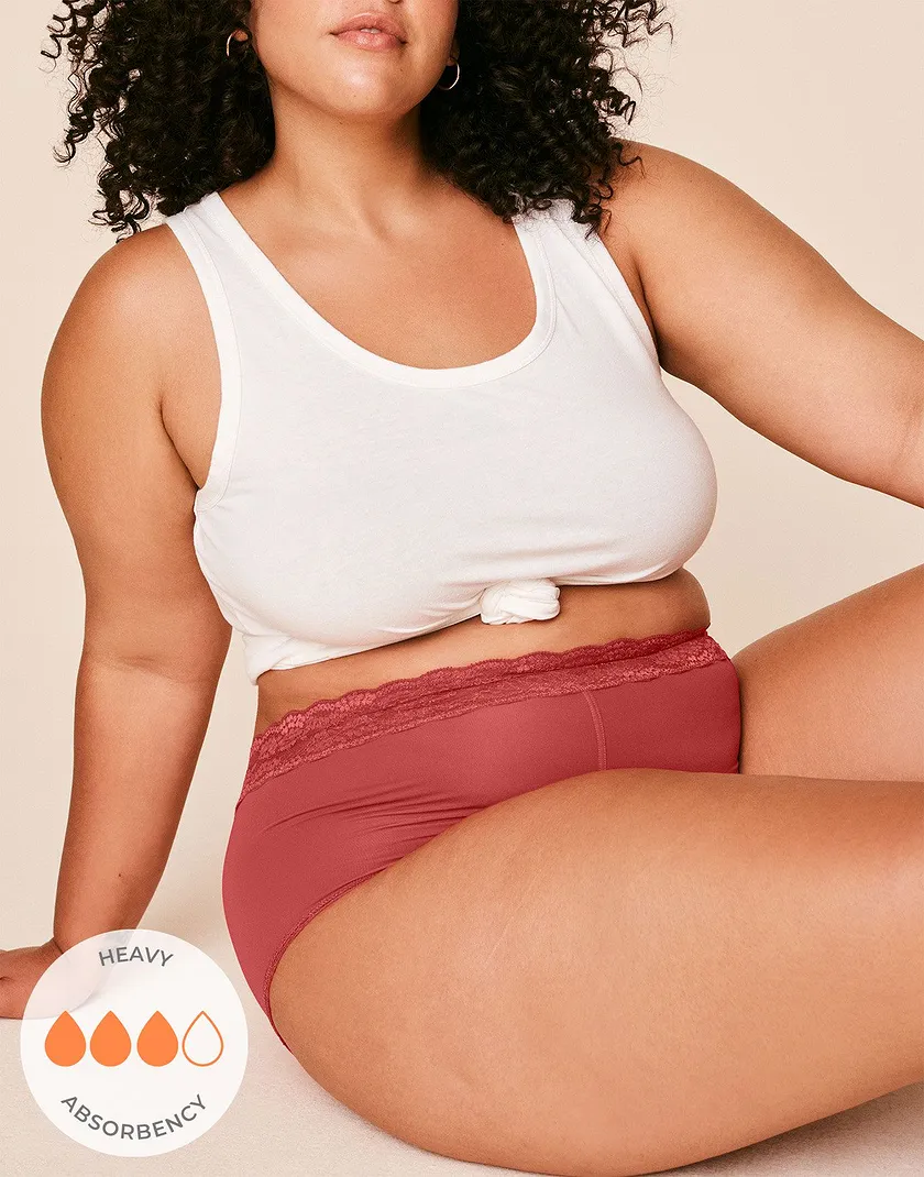 Amelia High Waisted Dark Orange Plus panty bundle Model 5
