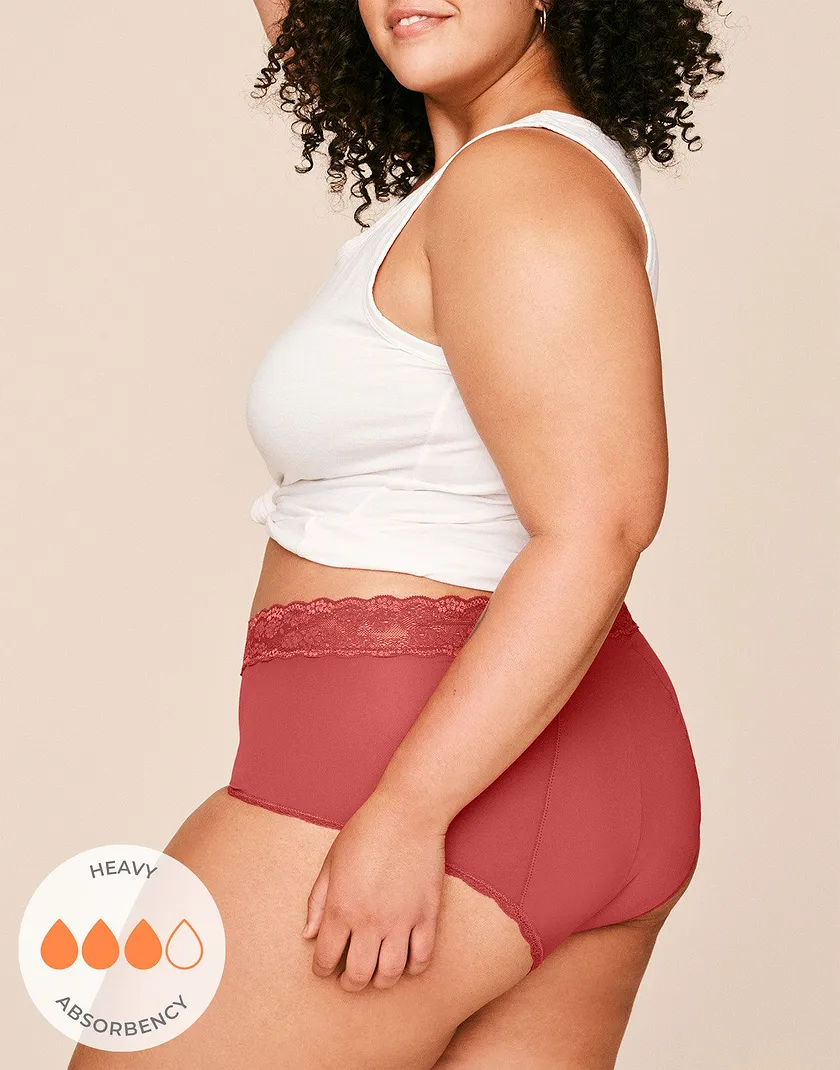 Amelia High Waisted Dark Orange Plus panty bundle Model 2