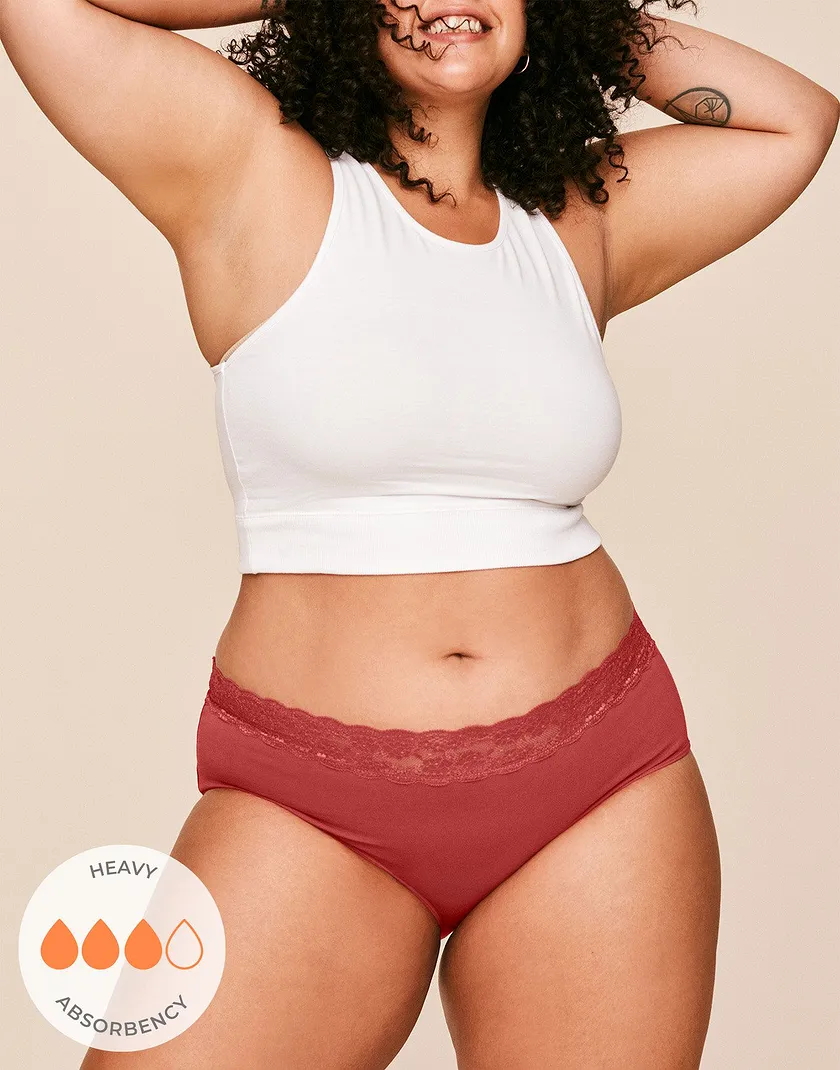 Ella Midi Brief Dark Orange Plus panty bundle Model 2