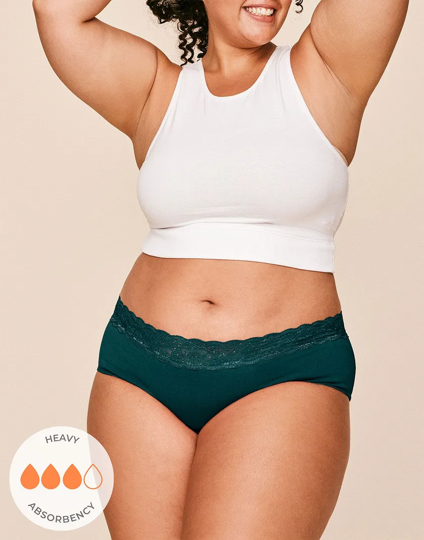 Ella Midi Brief Dark Green Plus panty bundle Model 5