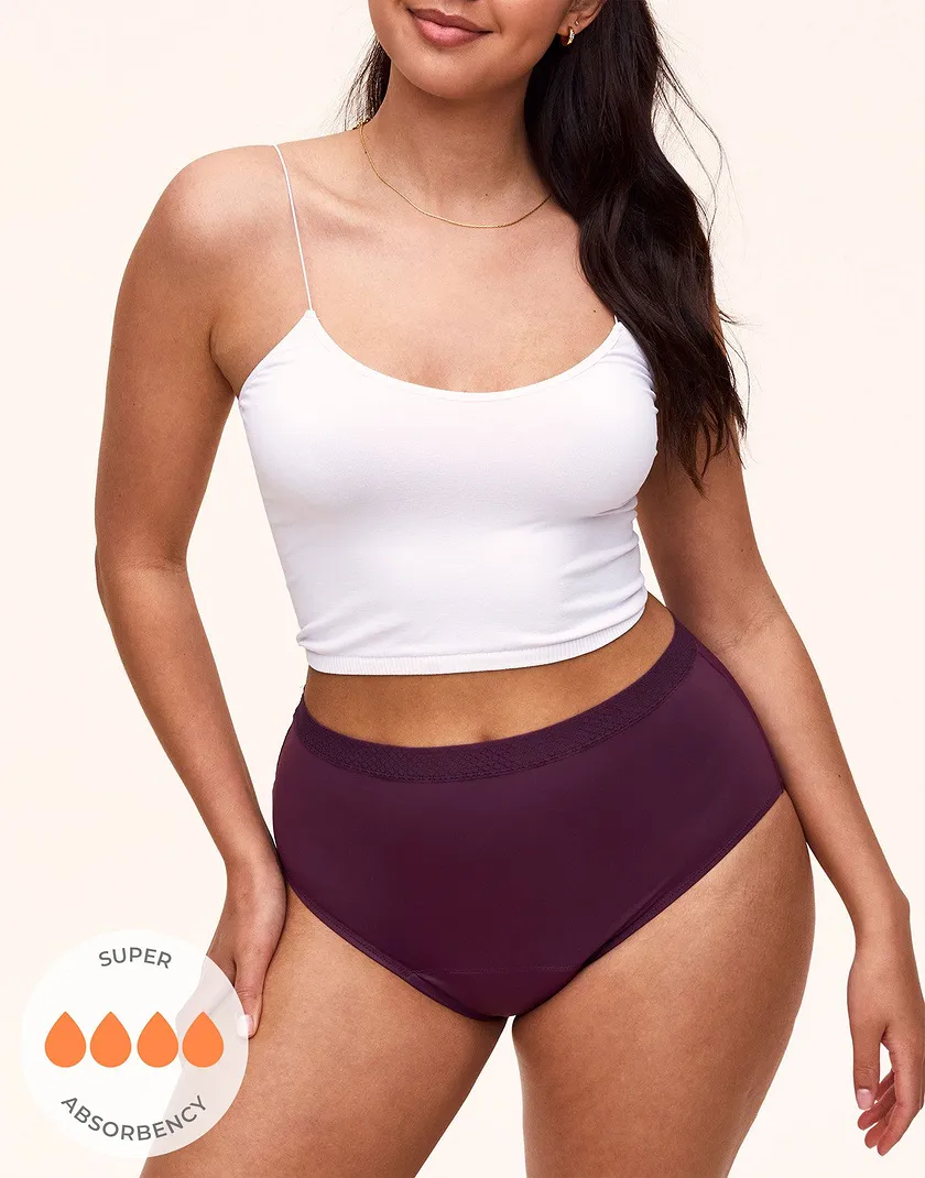 Jess High Waisted Dark Purple Plus panty bundle Model 5
