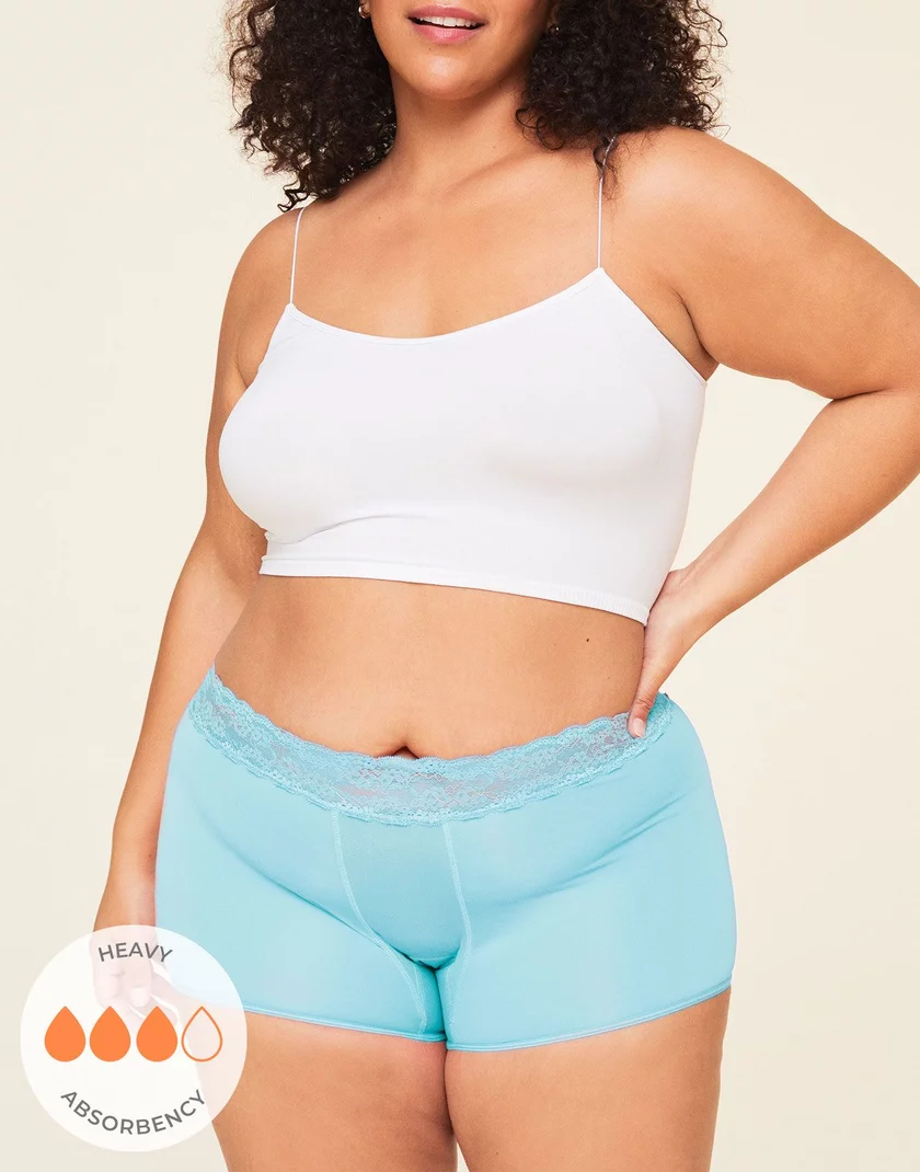 Emily Shortie Light Blue Plus panty bundle Model 1