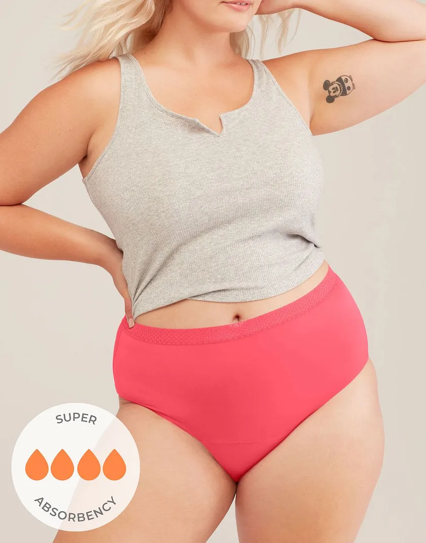 Jess High Waisted Dark Pink Plus panty bundle Model 5