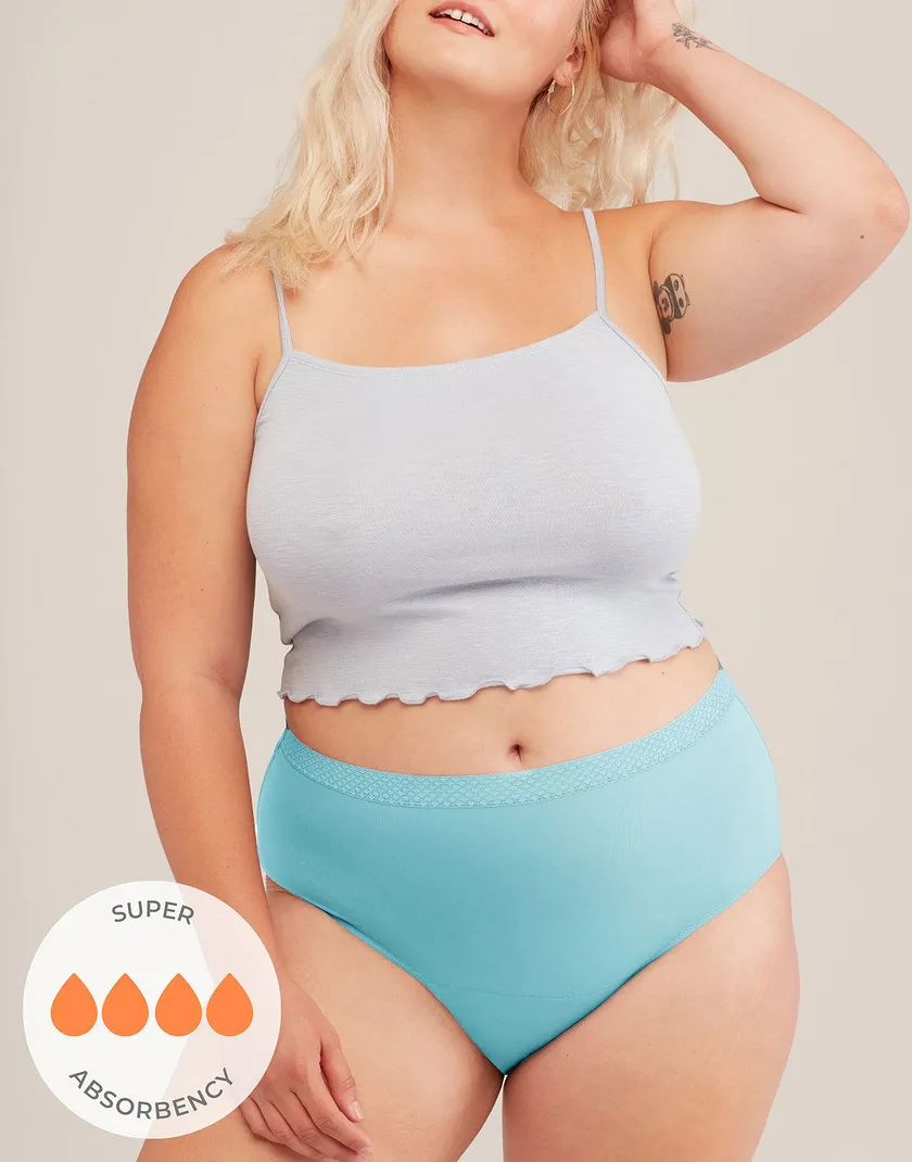 Jess High Waisted Light Blue Plus panty bundle Model 2