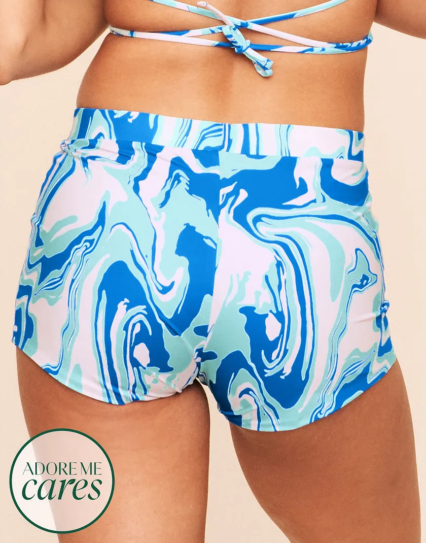 Madisyn Reversible Short Novelty Blue swimwear bundle Model 6