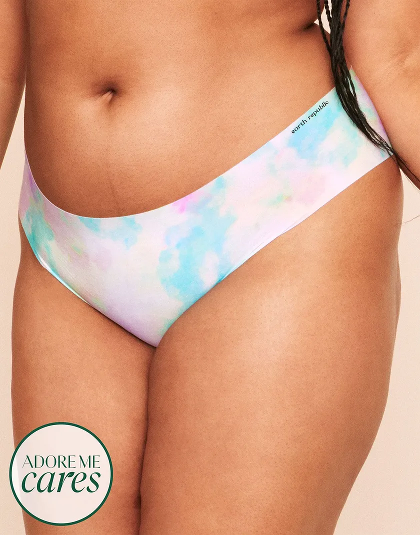 Marlowe Clean Cut Cheeky Tie Dye Blue Plus panty bundle Model 5