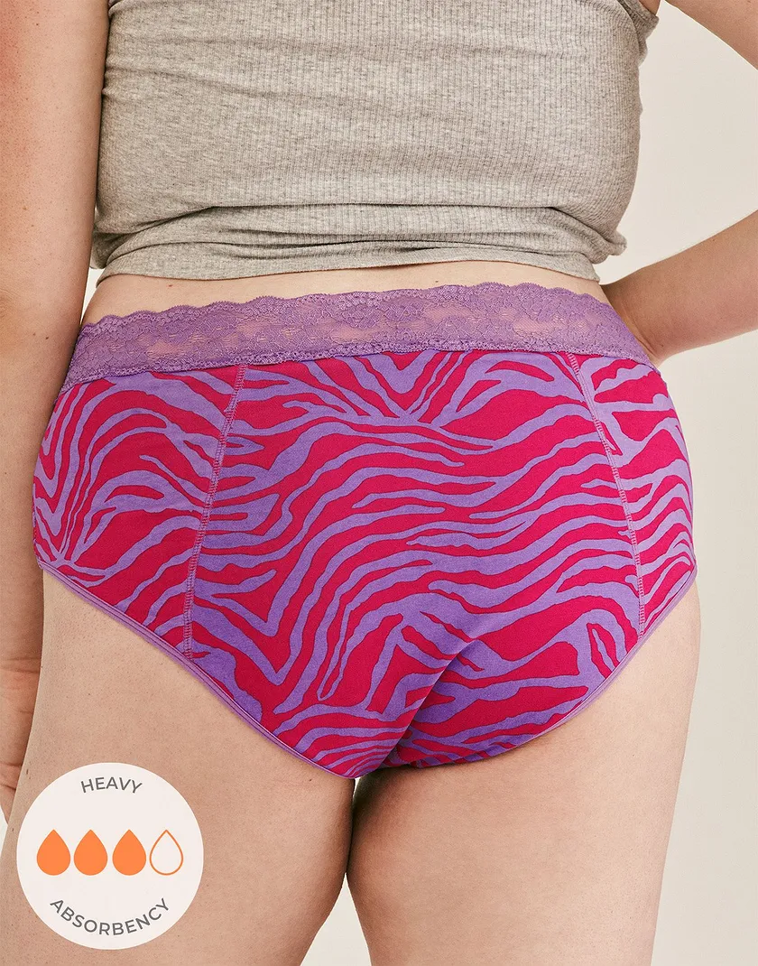 Ella Midi Brief Animal Red Plus panty bundle Model 2