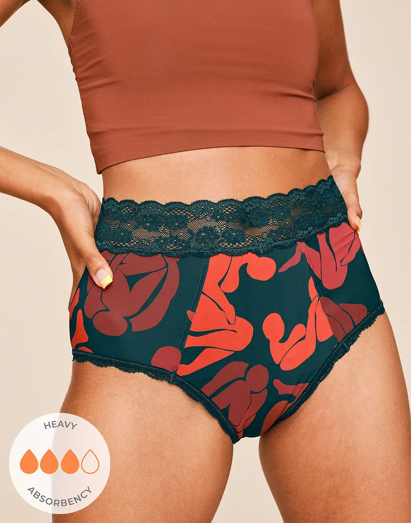 Amelia High Waisted Novelty Green panty bundle Model 1