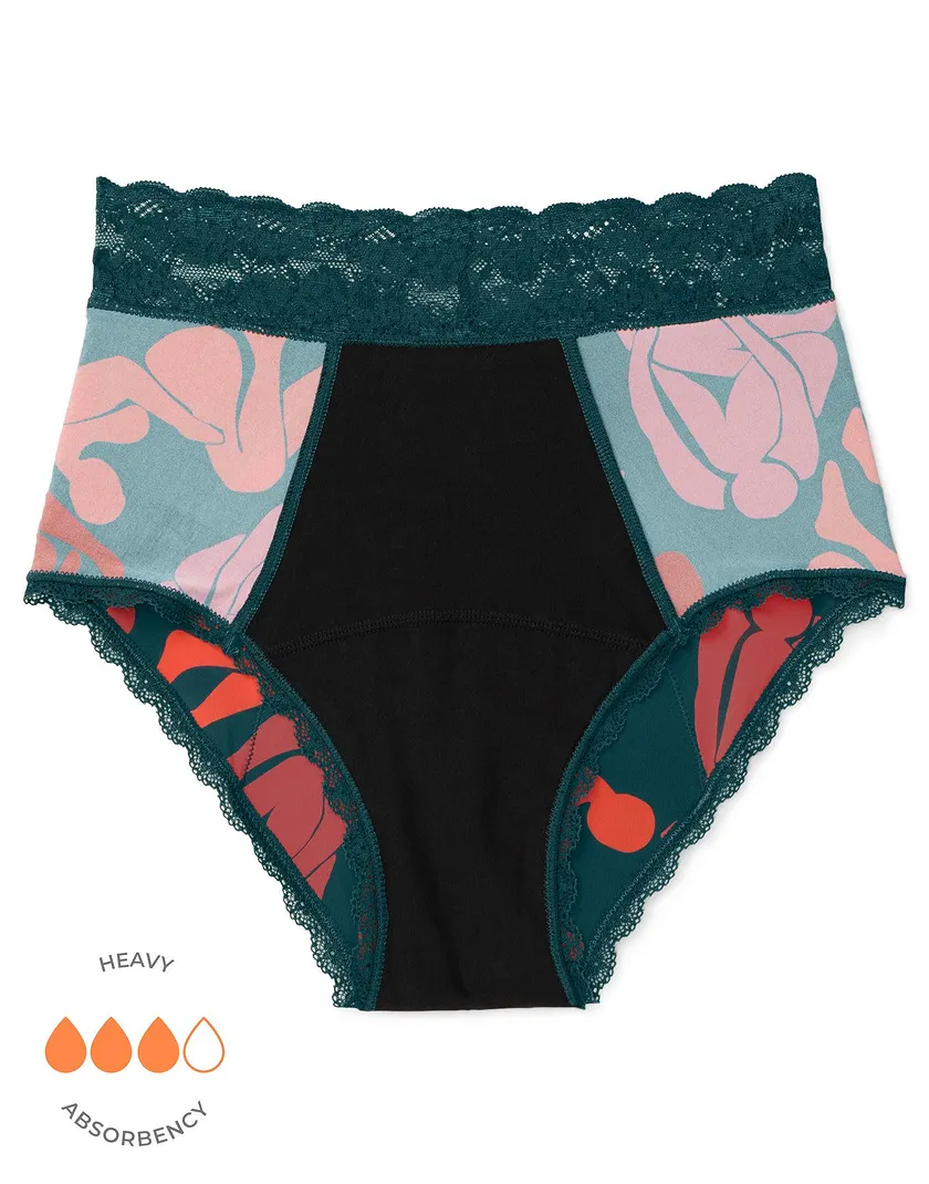 Amelia High Waisted Novelty Green panty bundle Still 3