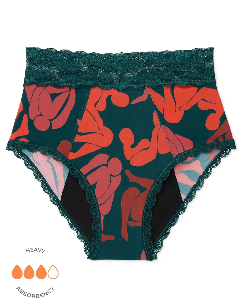 Amelia High Waisted Novelty Green panty bundle Still 3