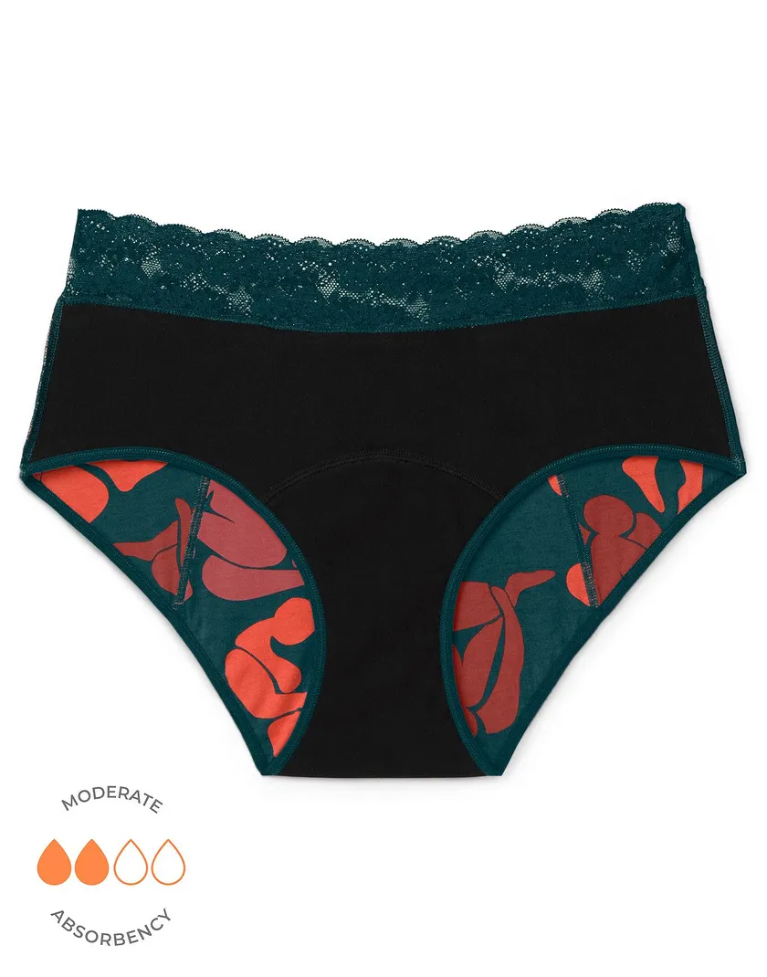 Ella Midi Brief Novelty Green panty bundle Still 3