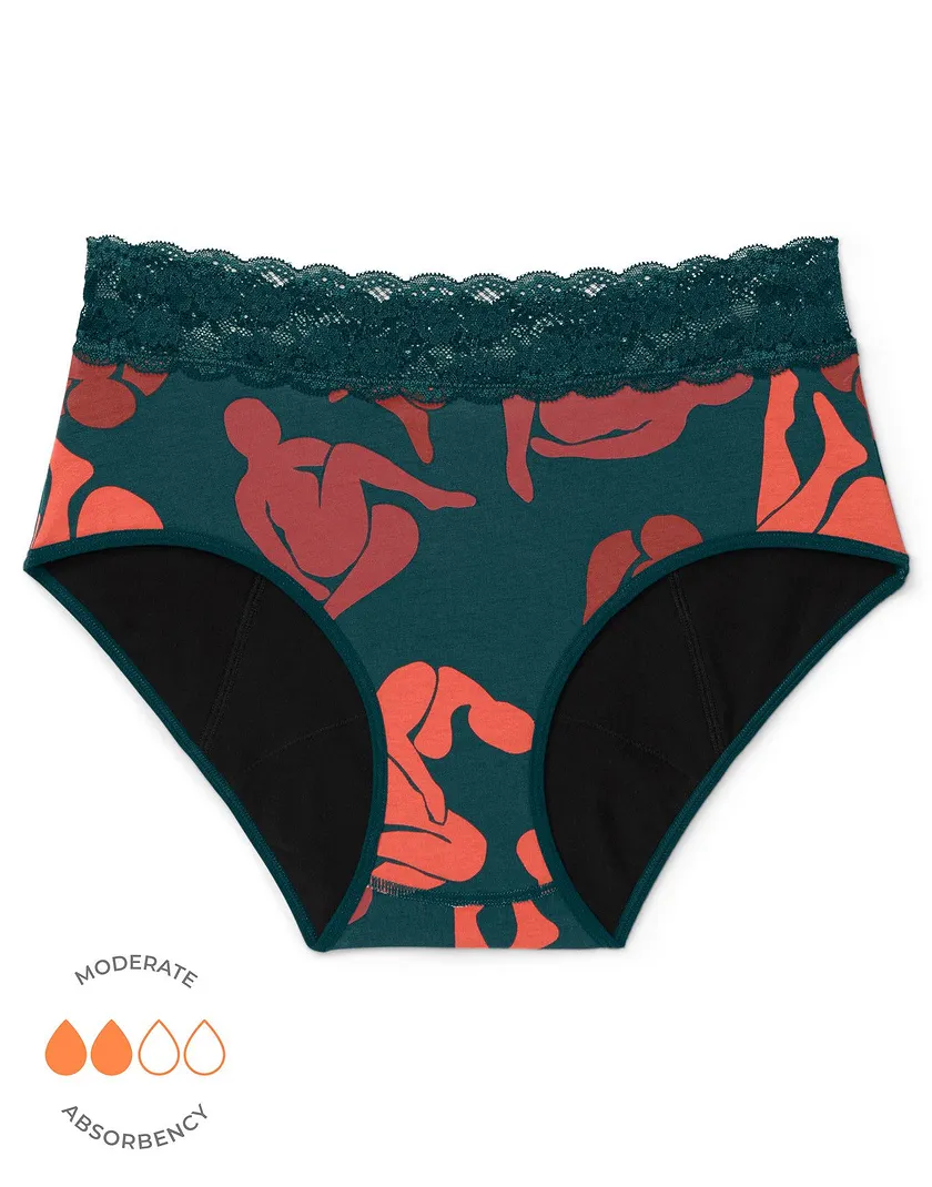 Ella Midi Brief Novelty Green panty bundle Still 2