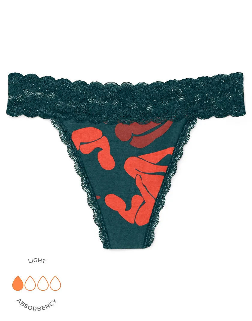 Lily Thong Novelty Green panty bundle Still 2