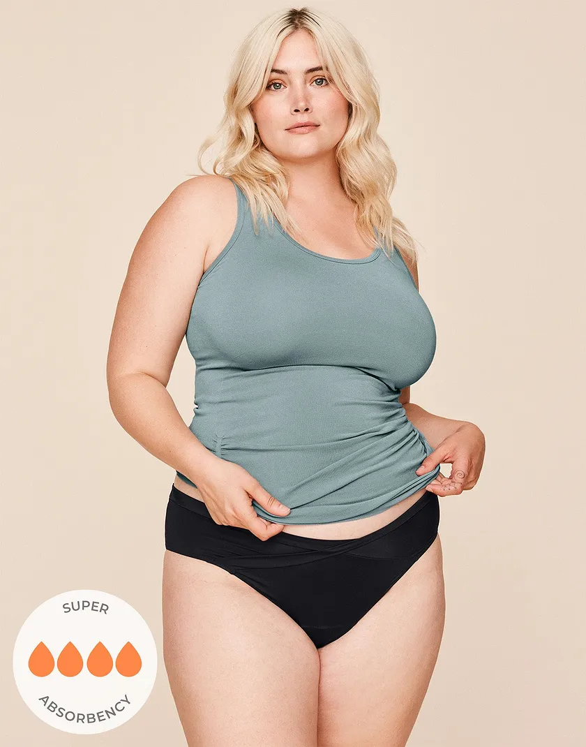 Mama Low-Rise Bikini Black Plus panty bundle Model 2