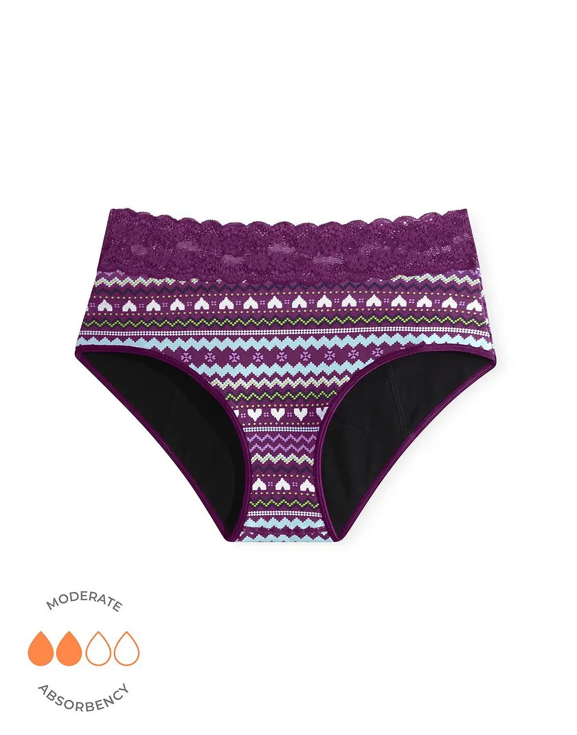 Ella Midi Brief Novelty Purple panty bundle Still 3