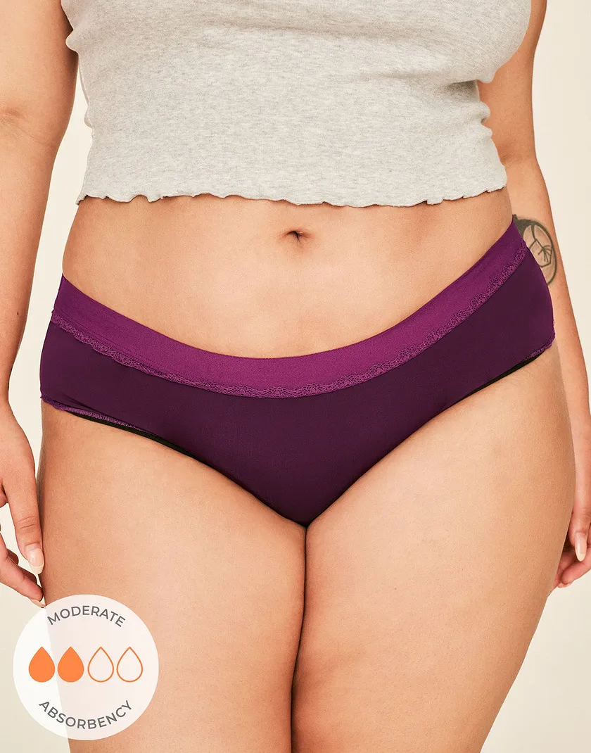 Olivia Hipster Dark Purple 2 Plus panty bundle Model 1