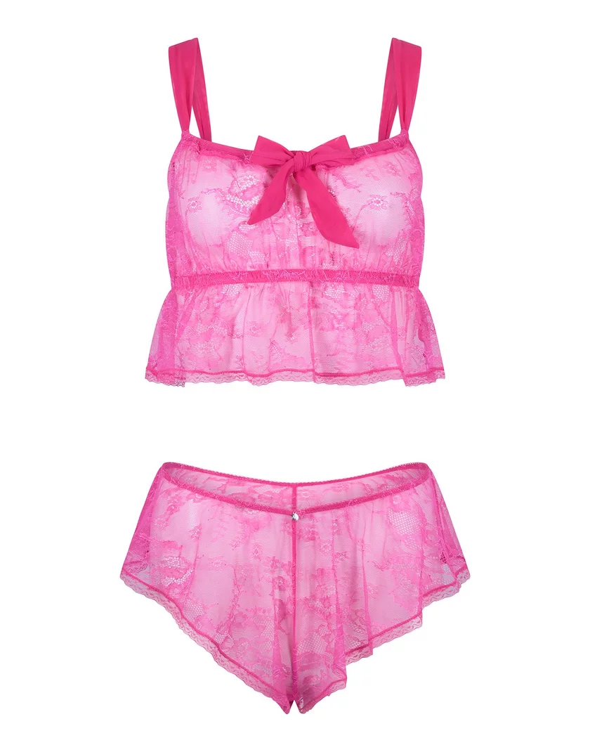 Lauretta Dark Pink Unlined lingerie bundle Still 2