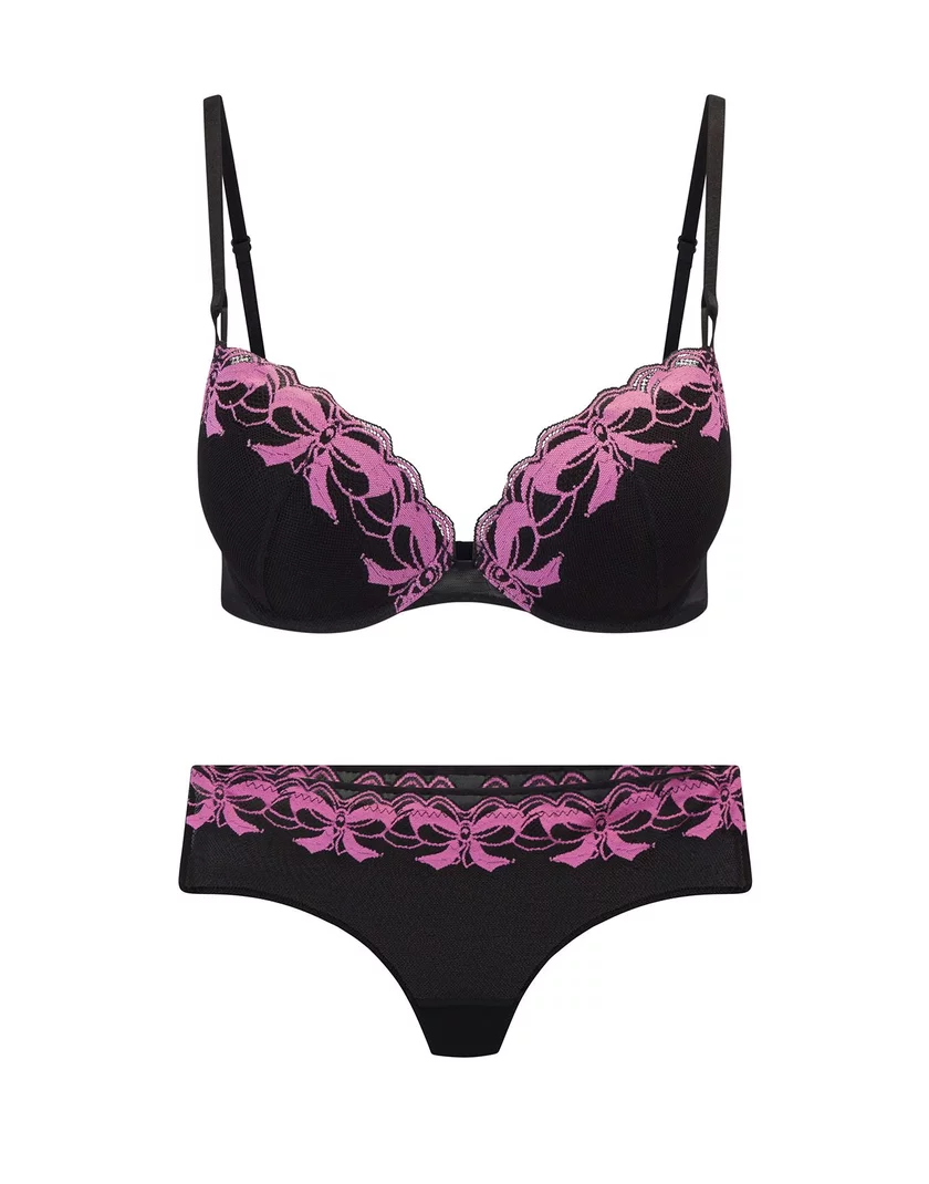 Audrina Black 2 Push Up bra bundle Still 3